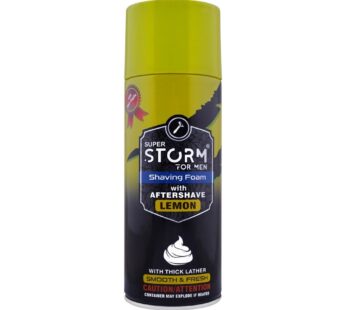 Super Storm For Men Lemon Shaving Foam With After Shave, 400ml