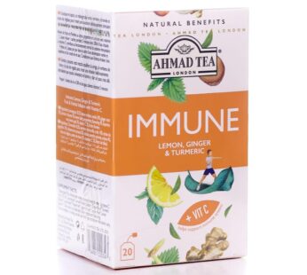 Ahmed 20 Tea Bags Immune Lemon Ginger & Turmeric
