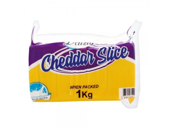 Delizia Cheddar Slice Cheese, 1 KG