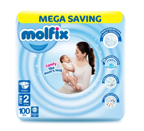 Molfix Diaper Small | Size 2 | 100 Pcs