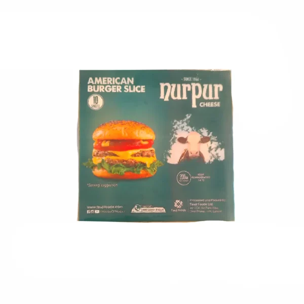 NURPUR CHEESE AMERICAN BURGER SLICE 10 PCS