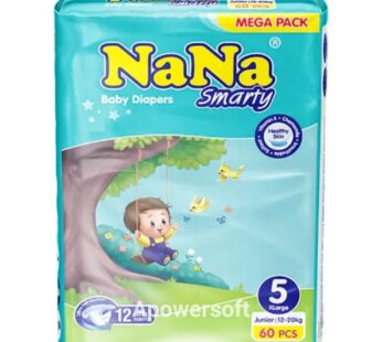Nana Smarty baby diaper Mega pack size 5 Extra Large 60 Pcs