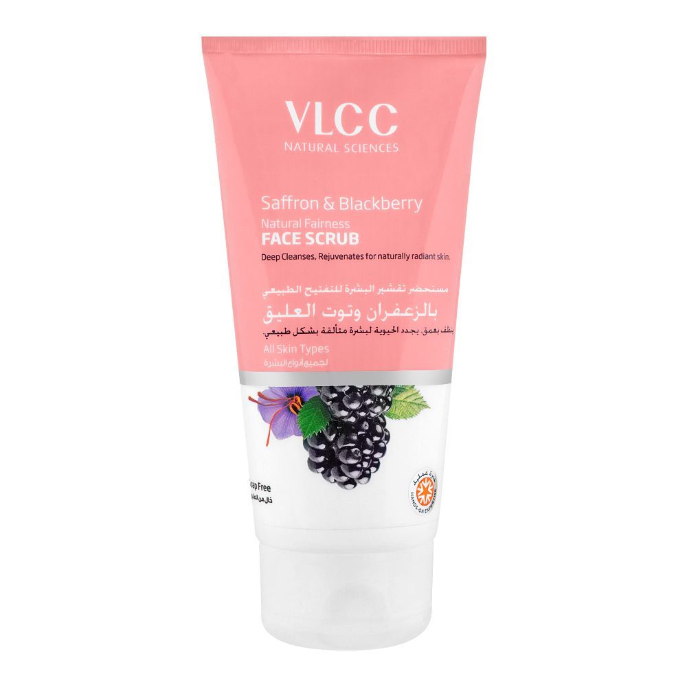 VLCC Natural Sciences Saffron & Blackberry Natural Fairness Face Scrub, All Skin Types, 150ml