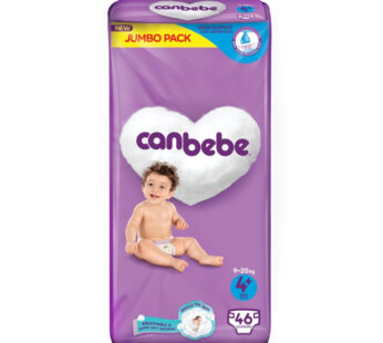 Canbebe Diapers – Size 4+ Maxi Plus (9–20 kg) – Jumbo Pack (46 Pcs)