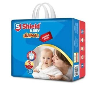 SHIELD BABY DIAPERS MEDIUM 4-9KG 88 PCS