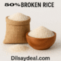 Premium 50% Broken Rice – Mix of whole and broken grains, affordable export-quality rice